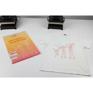 HTVRONT Heat Transfer Paper for Light Fabrics Iron On Vinyl for T-Shirts 25 pcs